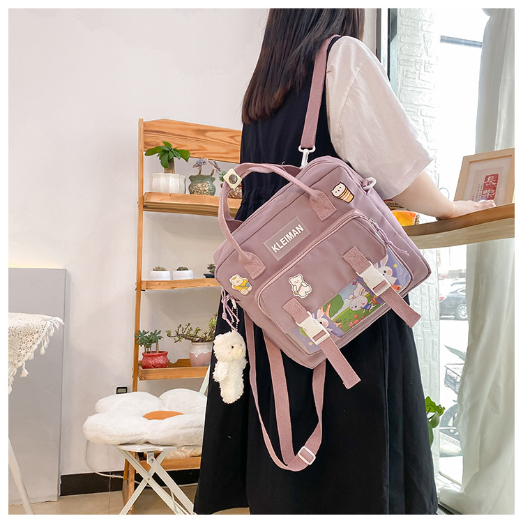 Book bag, handbag, canvas bag, large-capacity crossbody bag for girls, single-shoulder bag for primary school students, tutorial bag for classes, tutoring undefined