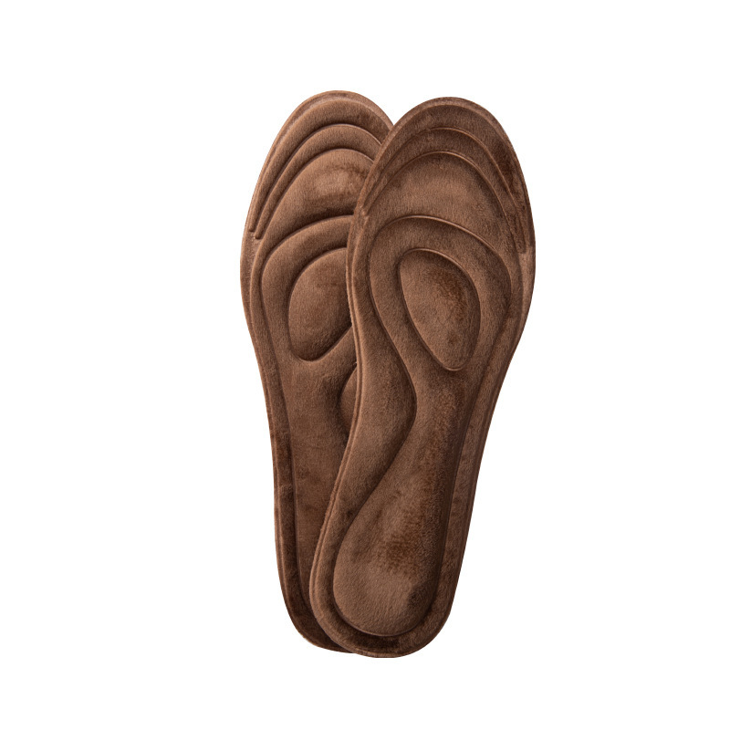 Plantilla cálida de invierno forrada de vellón engrosada de larga duración cálido desodorante transpirable absorbente de sudor de lana como la plantilla de algodón para las mujeres