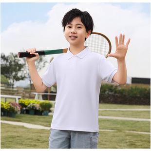 Children's lapel polo shirt men's and women's long-staple cotton short-sleeved class clothing parent clothing activity clothing embroidery logo wholesale