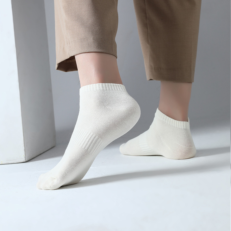 Calcetines de algodón para hombre, calcetines a media pantorrilla blancos y negros, calcetines cortos para mujer, calcetines largos deportivos para estudiantes, desodorantes y absorbentes del sudor, de algodón puro para primavera y verano
