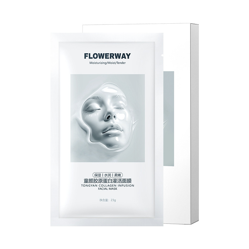 FLOWERWAY童顔コラーゲン注入マスクは保湿を補って肌の色を引き伸ばして毛穴を縮めます。|undefined