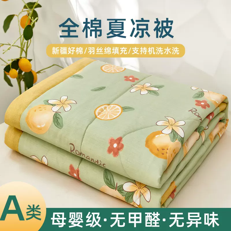纯棉夏被全棉空调被单双人学生宿舍夏凉被可机洗春秋被子被芯批发