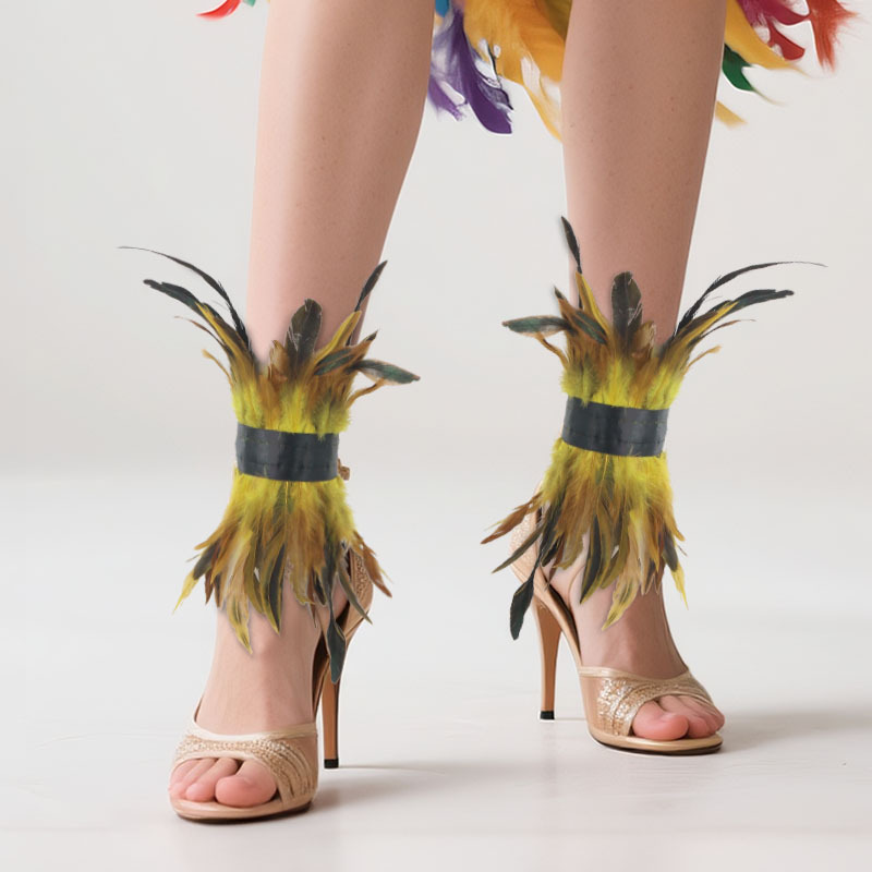 Halloween nuevo Amazon venta caliente plumas juego de baile vestido de gala desfile espectáculo accesorios de vestuario