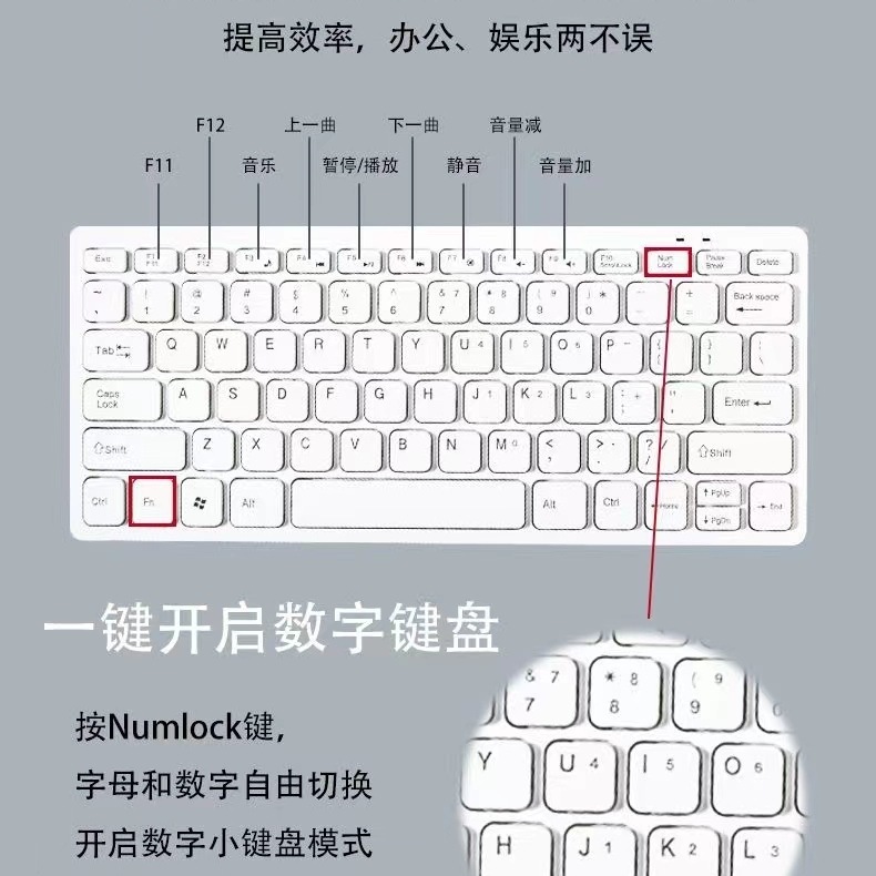 2.4G无线键盘鼠标套装超薄静音迷你便携商务办公台式机笔记本通用|undefined
