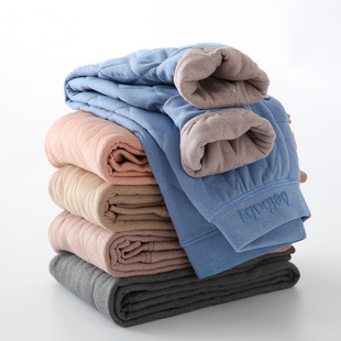 Children's fleece pants autumn and winter fleece-lined warm pants student wool school uniform pants boys' cotton pants girls' leggings long pants