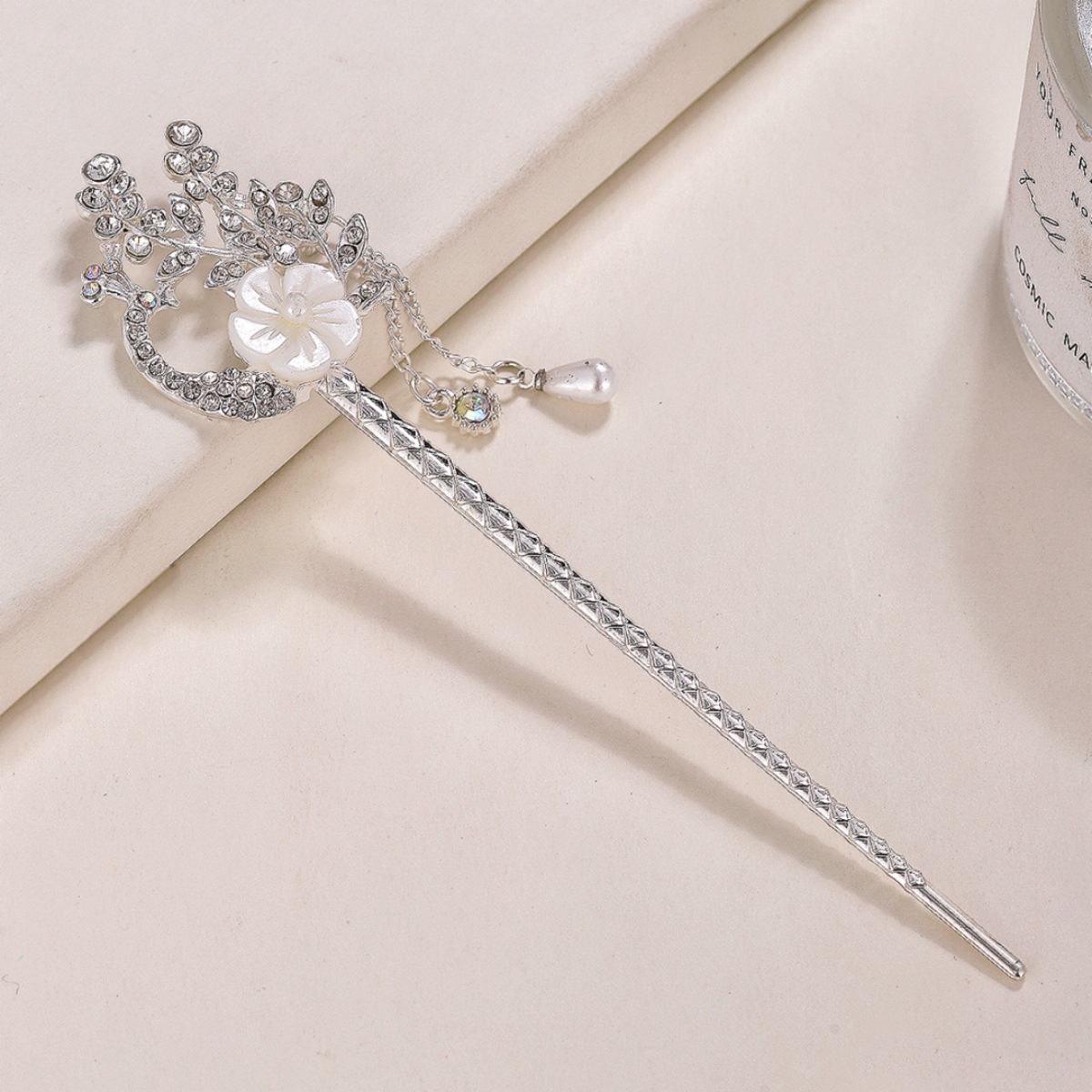 Vintage hoja flor horquilla tocado borla simple estilo antiguo horquilla updo aleación horquilla al por mayor