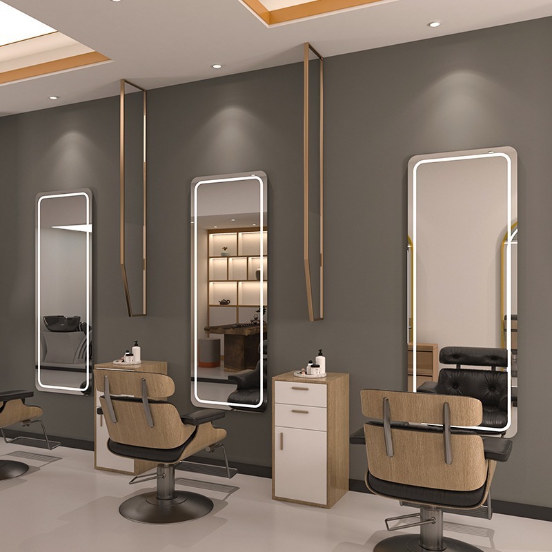Espejo de corte de pelo de un solo lado, espejo de corte de pelo, espejo de corte de pelo simple, espejo de corte de pelo, pared, fábrica de salón de pelo