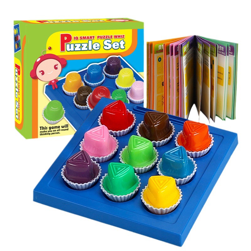 Juego de nueve colores para niños transfronterizos ajedrez posicionamiento lógico pensamiento entrenamiento kindergarten educación temprana juego de escritorio educativo Juguetes