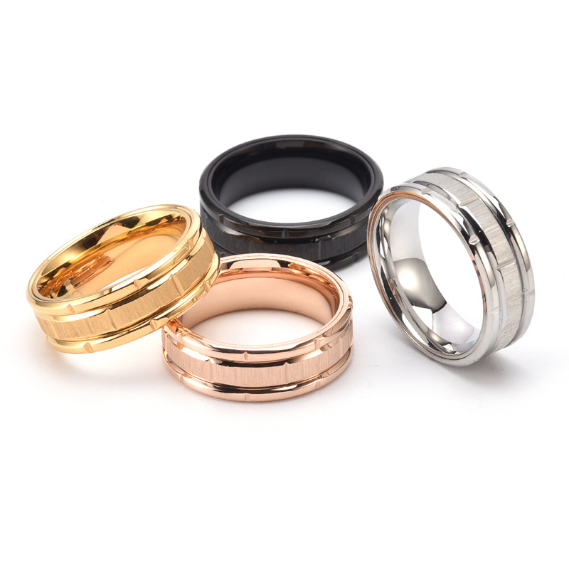 Daily Occasion 304 Stainless Steel Material 1 Piece Simple Style Circle Solid Color Stainless Steel Polishing Plating Rings