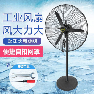 Floor Fan Industrial Fan Floor-Type High-Power Powerful Fan Factory Electric Fan Strong Wind Wall-Mounted Shaking Head Horn Fan
