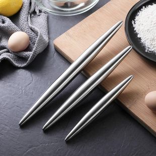 Home Kitchen 304 Stainless Steel Rolling Pin Baking DIY Tool Flour Stick Rolling Pin Rolling Dumpling Skin Rolling Pin