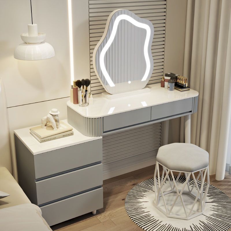 그레이 100 테이블 + 캐비닛 + 거울 + 새둥지 스툴