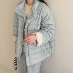 高端90白鸭绒羽绒服女短款2025冬新款款立领甜美排骨款保暖外套爆