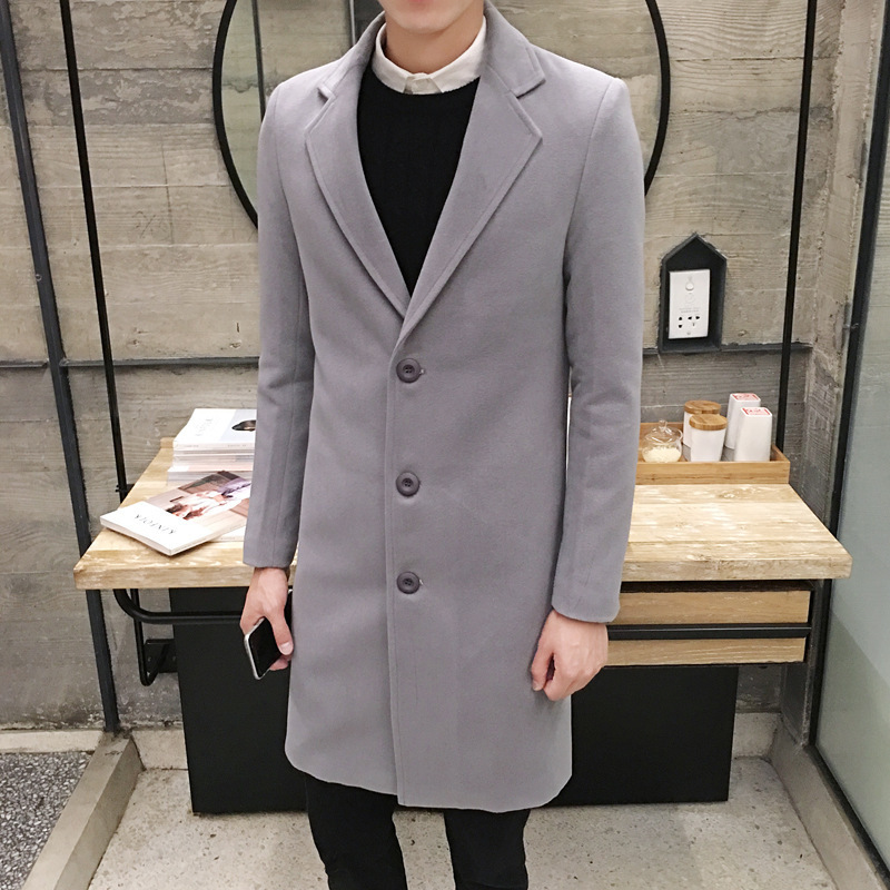 2019 otoño e invierno nuevo abrigo de lana para hombre