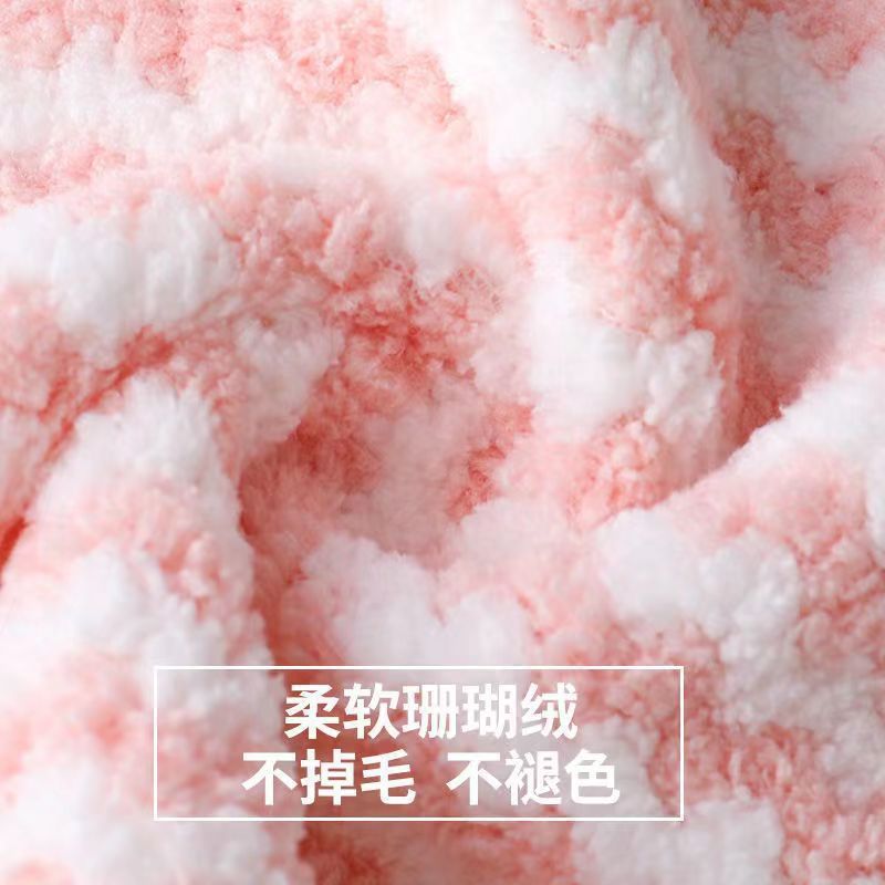 懒人抹布珊瑚绒厨房洗碗布波纹加厚居家清洁不掉毛锁边款去油毛巾|undefined