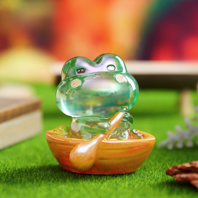 蛙有趣历险记盲盒树脂摆件批发可爱蛙蛙桌面车载摆件儿童节礼物-阿里巴巴
