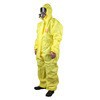 Micro-protective MC3000 protective clothing multi-layer composite film acid and alkali corrosion yellow double-sleeved conjoined chemical protective clothing