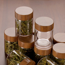新款高档礼盒装绿茶食品级玻璃瓶6克茶叶小罐子透明分装可做LOGO