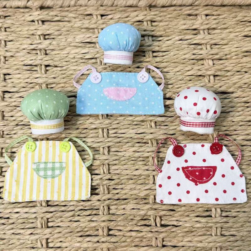 New Chef Hat Bib Doll Clothes Toy Replacement Outfit Hello Kitty Labubu Monchhichi Costume Set New Chef Hat Bib Doll Clothes Toy Replacement Outfit Hello Kitty Labubu Monchhichi Costume Set