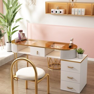 Nail Table White Cream Style Household Light Luxury Internet Trendy Multi-function Nail Shop Nail Table Single Full Set Simple