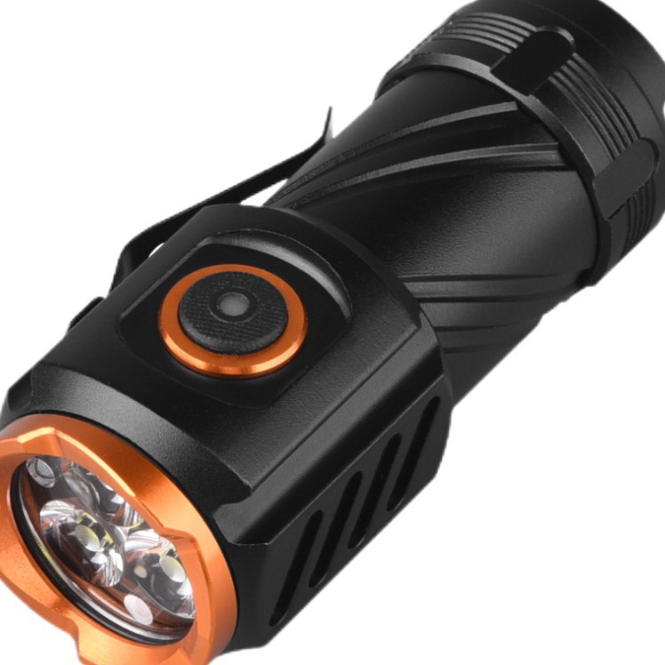 Nuevo portátil fuerte luz linterna TYPE-C recargable al aire libre resaltar pluma titular mini foco fijo linterna pequeña