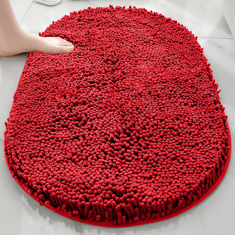 TEMU venta caliente esterillas de piso de cheneil de espesamiento alfombra de absorción de agua fuerte alfombra de puerta antideslizante inodoro alfombra de cama cama image 26