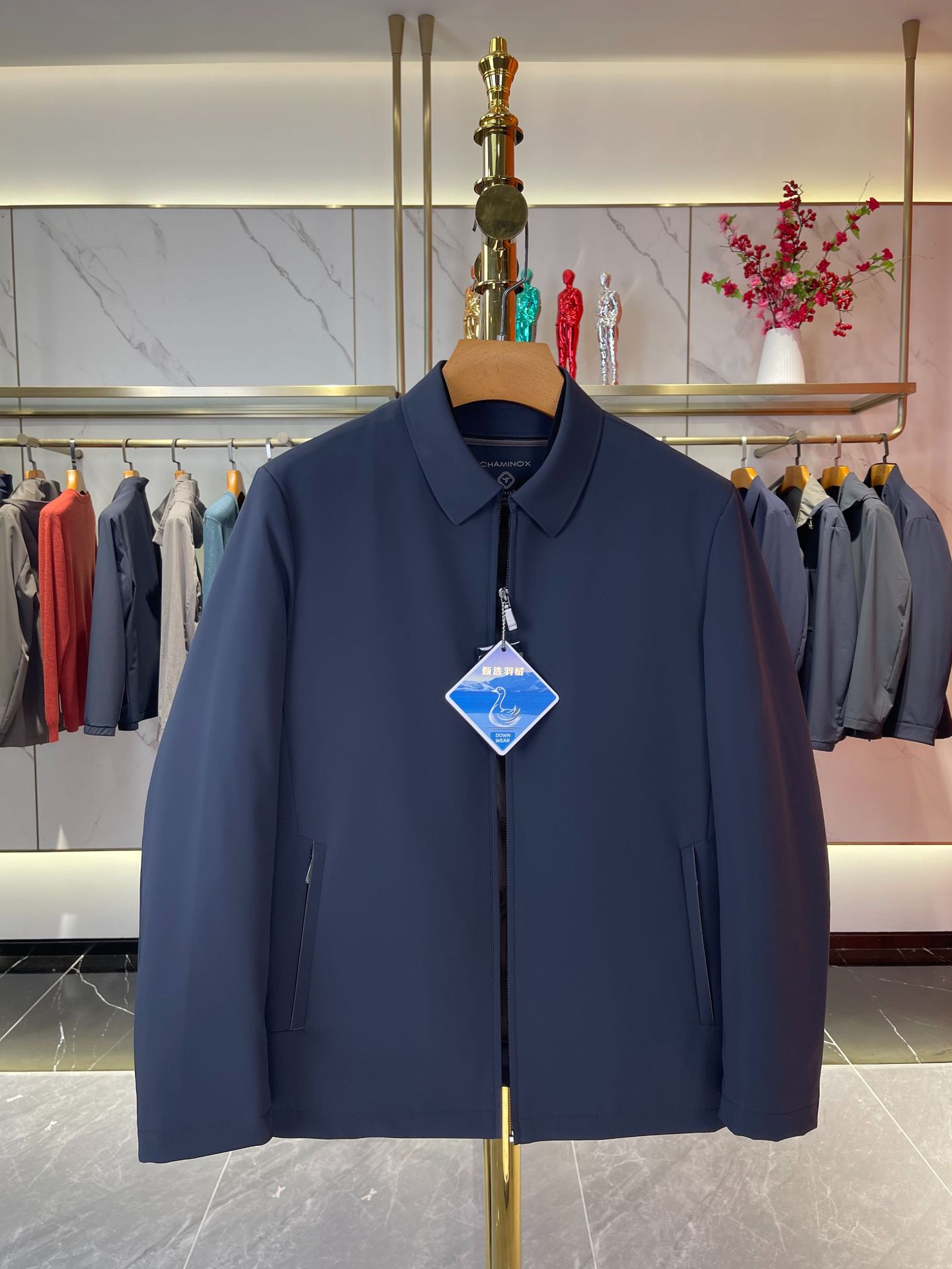 2025年新作 冬用 防寒 ホワイトダックダウン ラペル付き ビジネスカジュアル ダウンジャケット メンズ アウター 人気商品 A9968