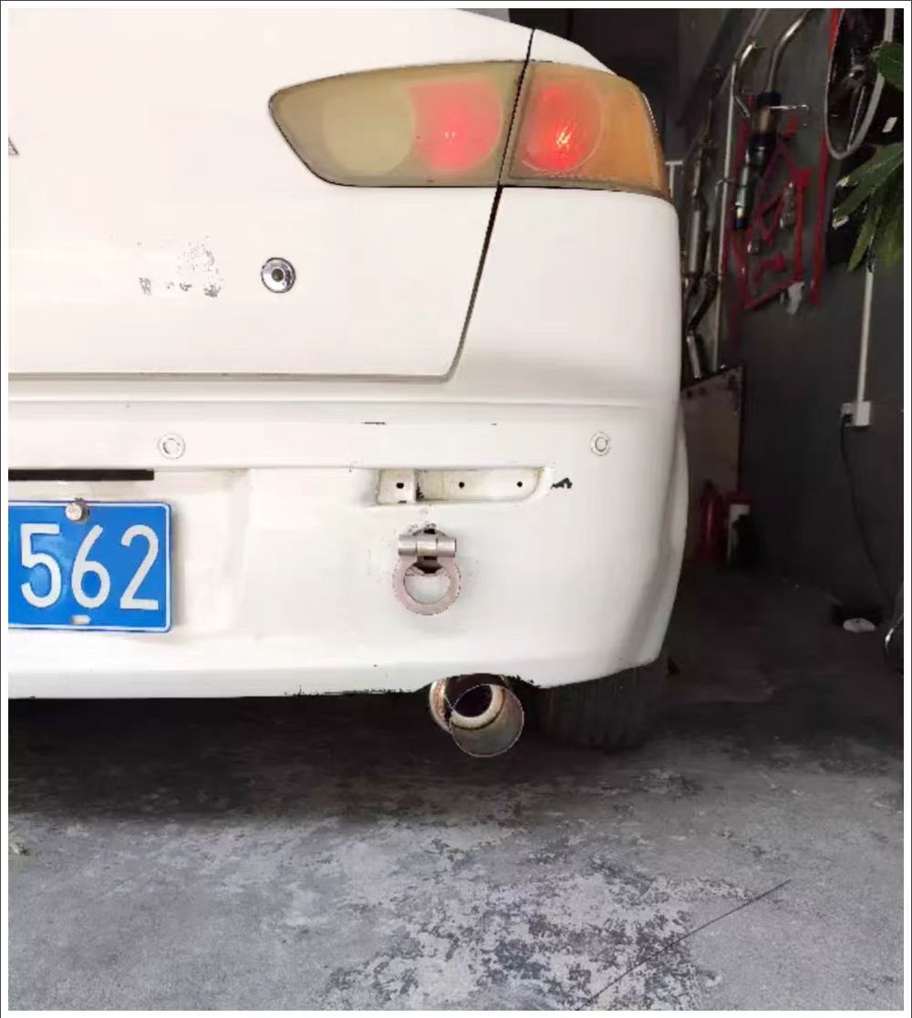 Car exhaust modification sound system, universal stainless steel direct exhaust with back-pressure tail section, rumble exhaust for street racing car sound