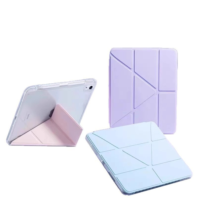 Suitable for Samsung S9 Acrylic Y-Fold Multifunctional S10Fe+ Sleep Mode Case S8 Samsung Taba9 Tablet Protective Case