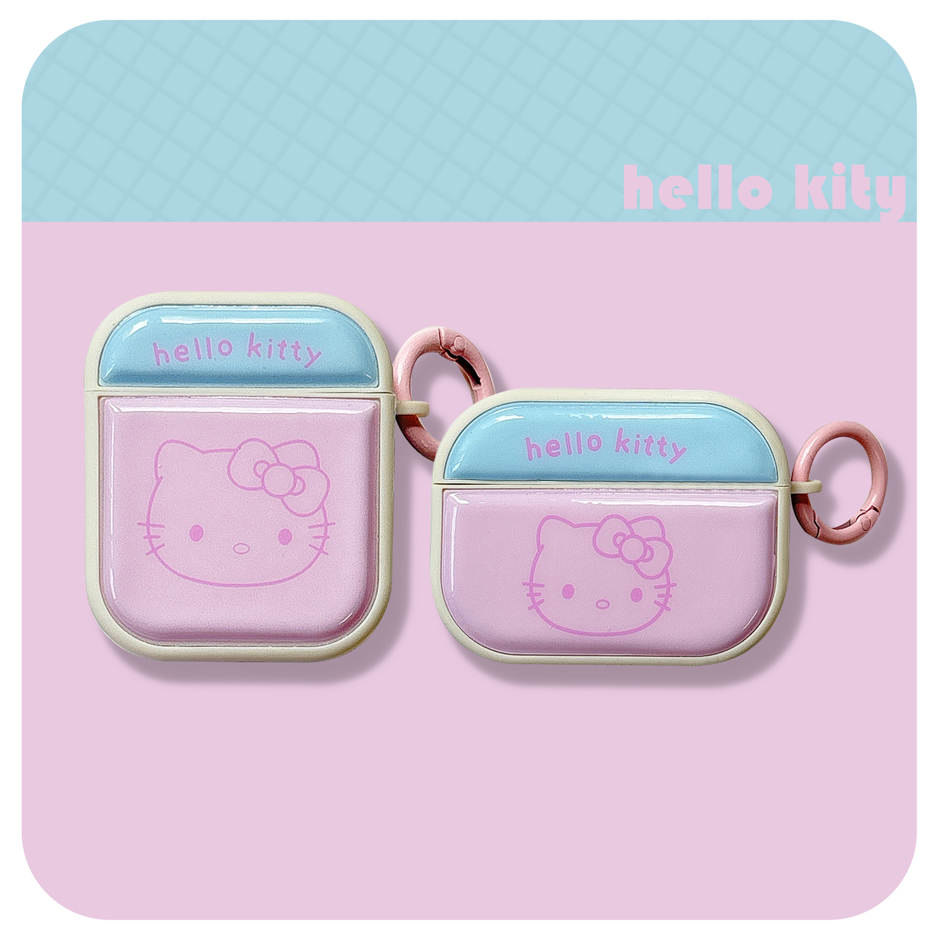 Linda línea de dibujos animados KT cat para Airpods nueva funda para auriculares de 3/4 generación 1/2 colgante aipodsPro 2 pequeño