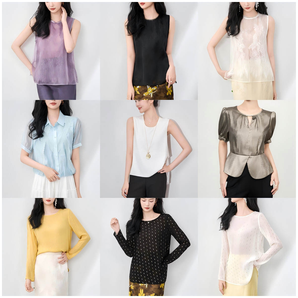 Áo thun nữ cổ tròn mùa hè — 2506707 - Đen