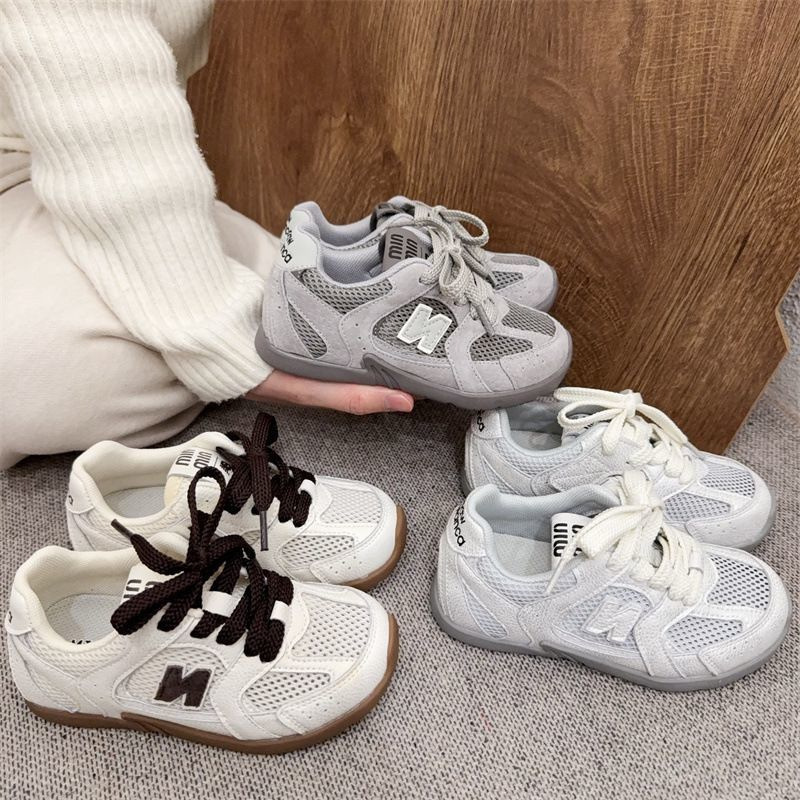 子供用スポーツシューズレトロメッシュカジュアル道徳トレーニングシューズ2025春夏新スタイル男の子と女の子のためのファッショナブルなスニーカーフォレストシューズ|undefined