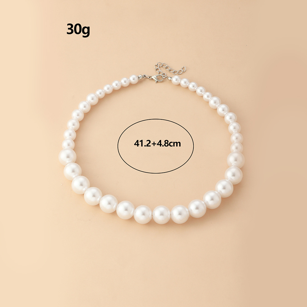 retro classic large irregular baroque pearl necklace