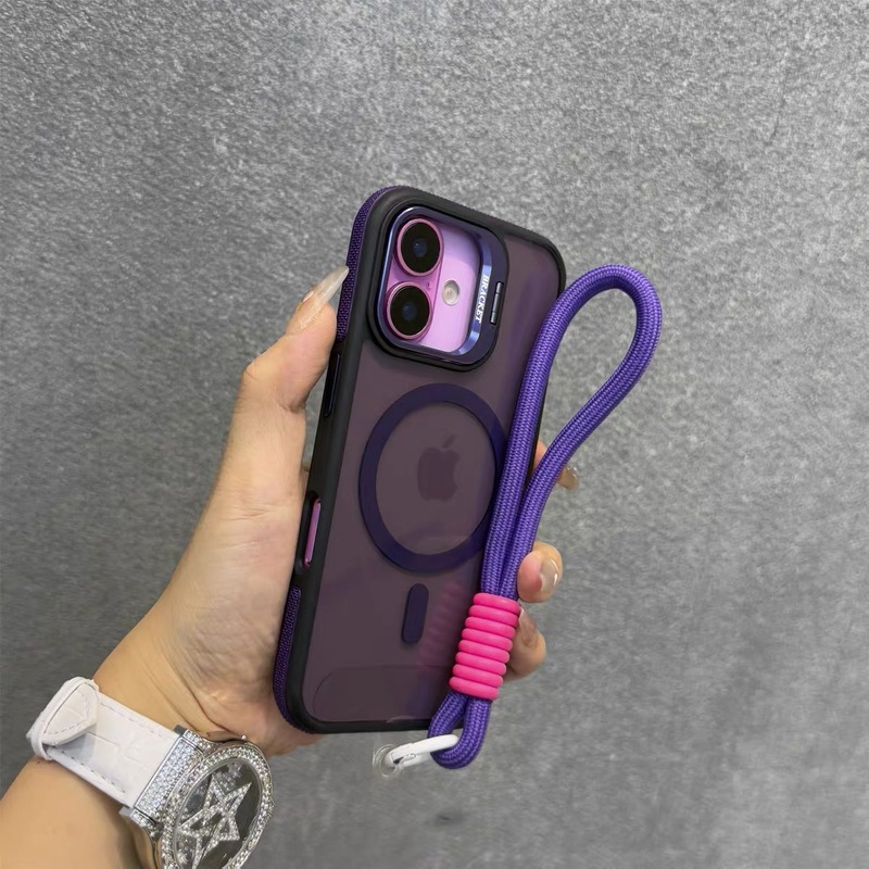 镜头支架手机壳适用苹果17promax磁吸iPhone15高级感透明简约1314|undefined