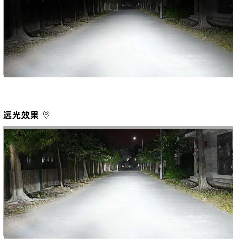 Motorcycle front headlight H4 three-prong H6 white and yellow electric vehicle light, integrated high and low beam H6 bulb, small powerful spotlight