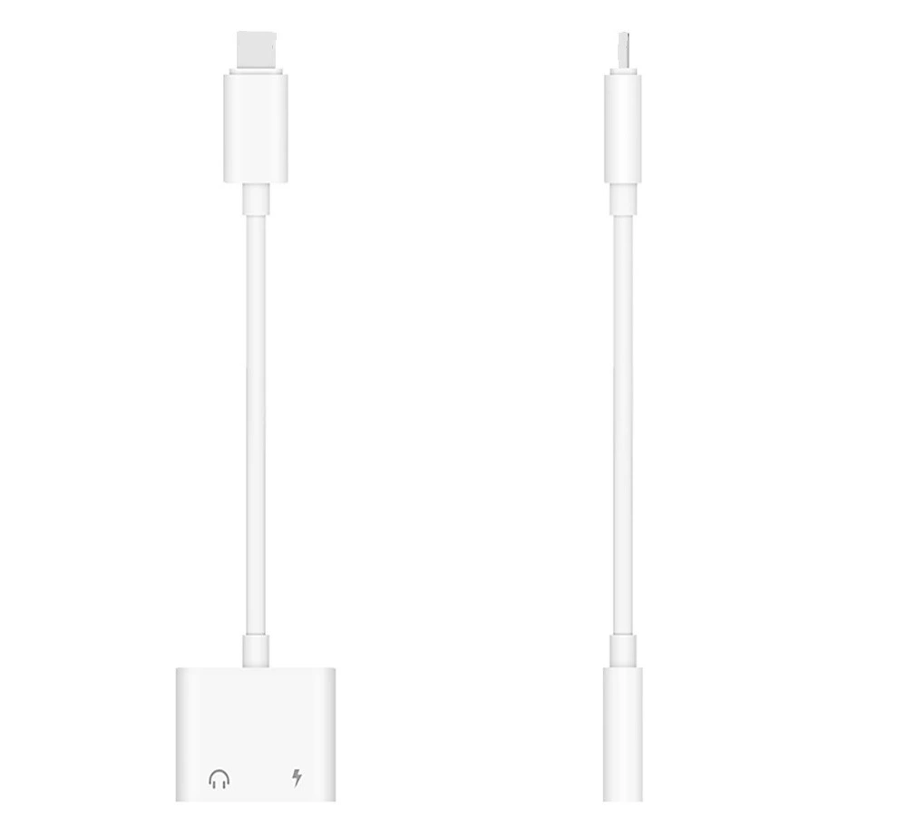 Apple, совместимые наушники, адаптер кабель зарядка, мобильный телефон, 3.5 мм, 2 в 1, оптовый