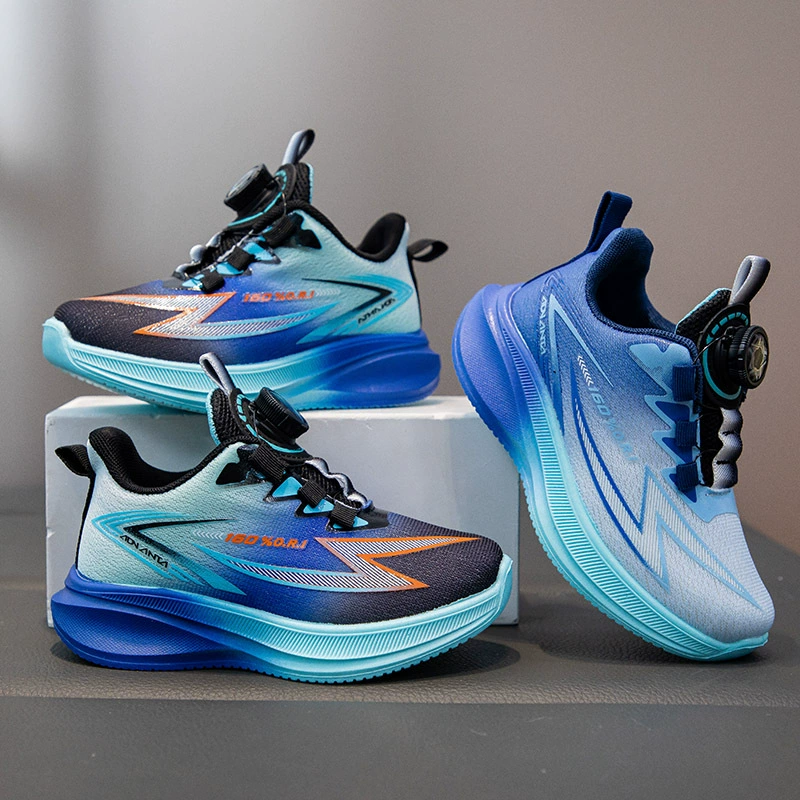 Детская спортивная обувь для мальчиков повседневная обувь весна и осень новые градиентные красивые баскетбольные кроссовки легкие мягкие ботинки для мальчиков