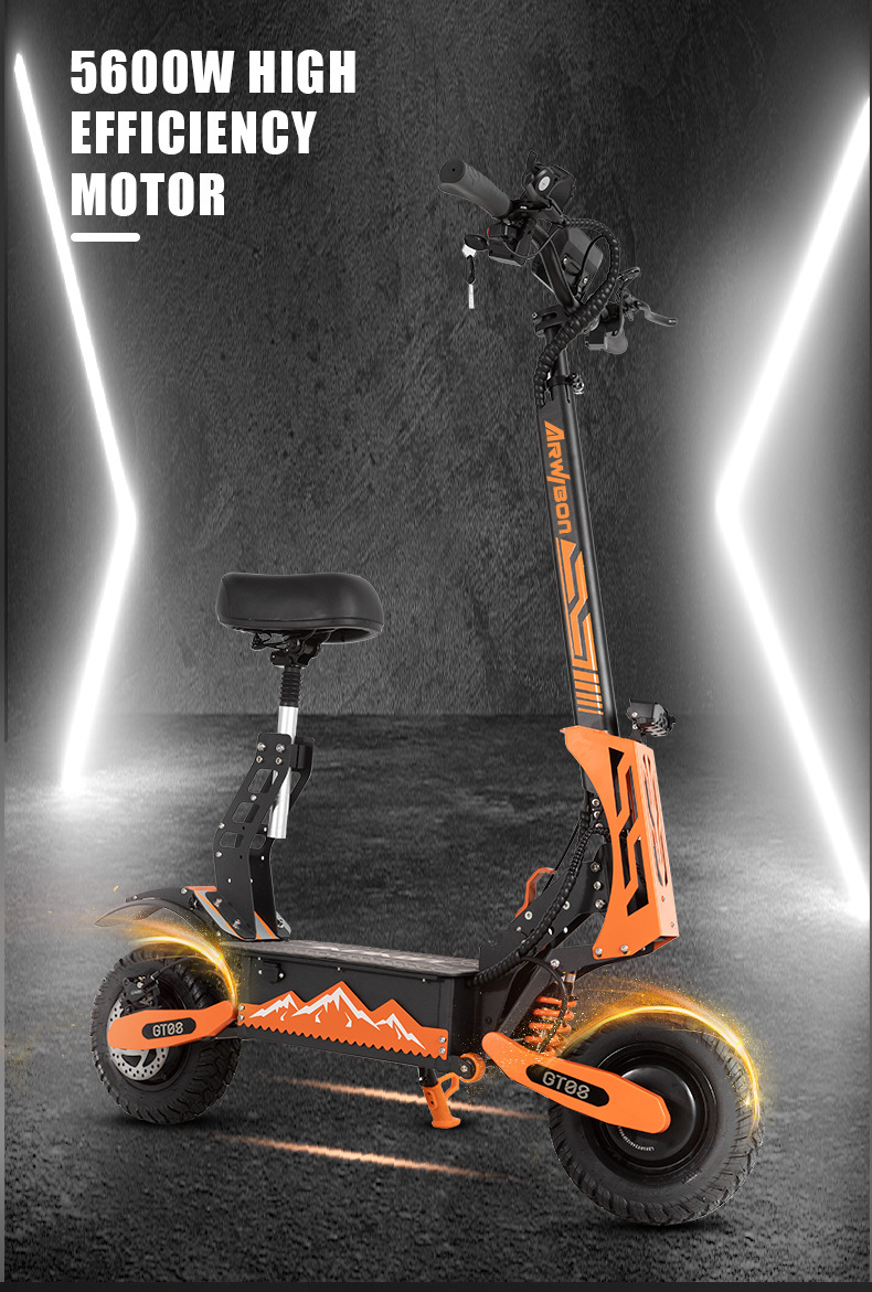 FTWO T-RIDE サイズ148 5600W 60V 27AH Foldable Electric Scooter Adult Dual Motor