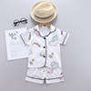 Summer cartoon children's pijama suitable for men and women, Korean style, wholesale, with short sleeve