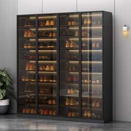 轻奢鞋柜玻璃门家用入户门口大容量收纳现代玄关阳台简约储物柜