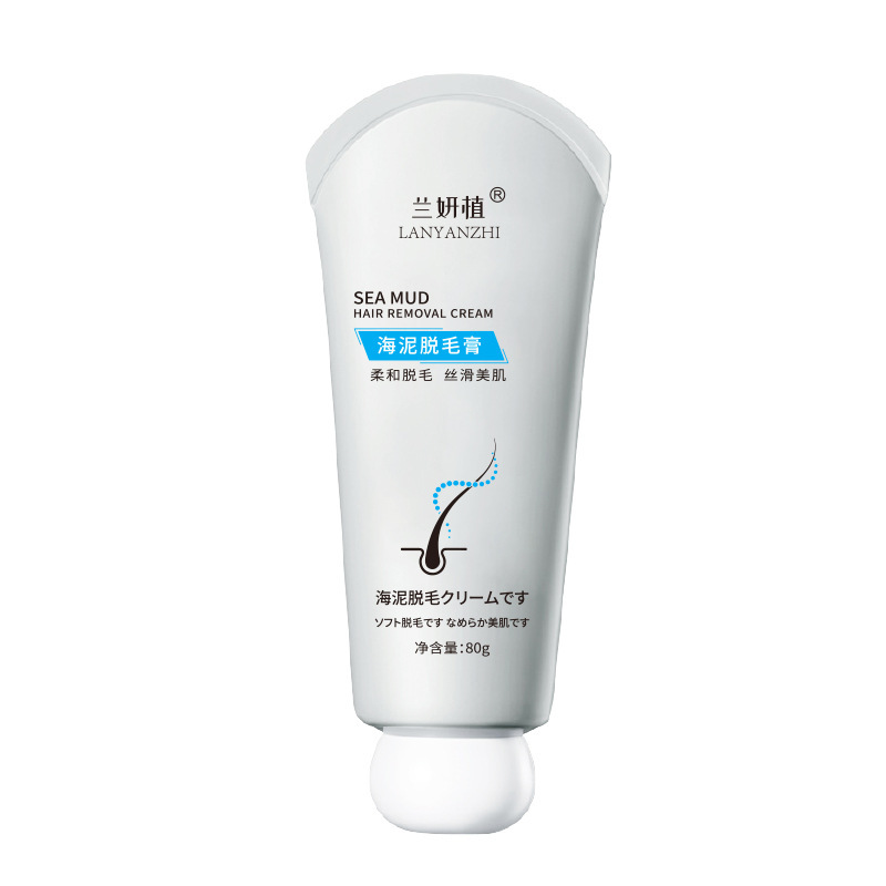 Crema Depilatoria de Barro Marino Suave No Irritante para Brazos, Piernas y Axilas