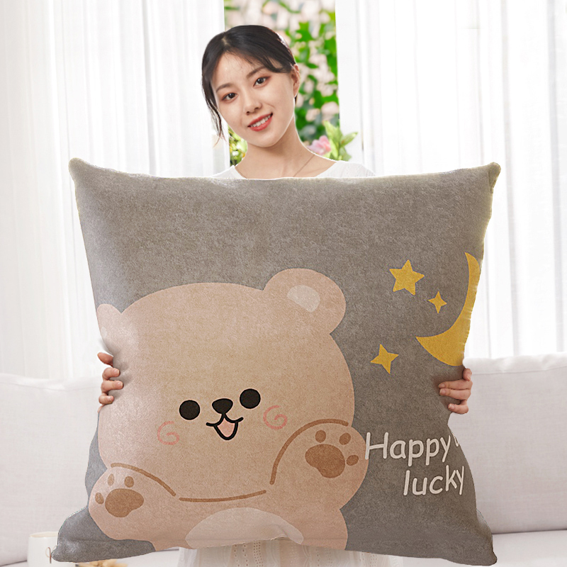해피 베어 브로케이드 베개