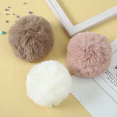彩色10cm仿獺兔毛球飾品配件DIY毛絨球鞋帽服裝輔料鑰匙扣掛件