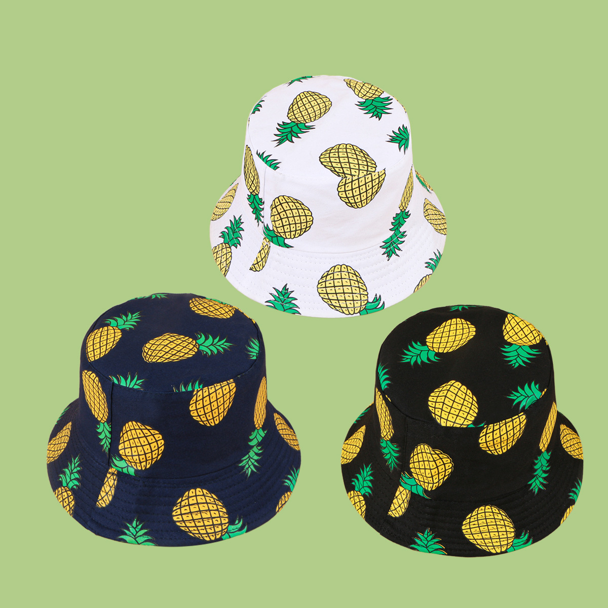 Verano nueva protección solar ala ancha estilo coreano piña pescador sombrero mujer moda todo partido casual lavabo sombrero Hombres estilo japonés