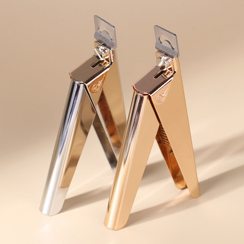 Manicure tools stainless steel one-word scissors for trimming nails flat U-shaped scissors extension nail clippers nail trimmer