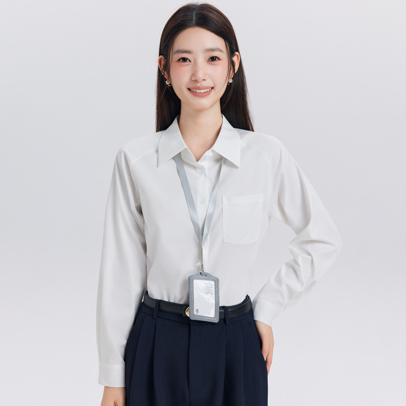 Women's professional workwear shirt, suitable for all seasons, with a stylish and elegant look, airy fabric, and a loose-fitting design, perfect for commuting; includes a shirt and pants set Women's professional workwear shirt, suitable for all seasons, with a stylish and elegant look, airy fabric, and a loose-fitting design, perfect for commuting; includes a shirt and pants set