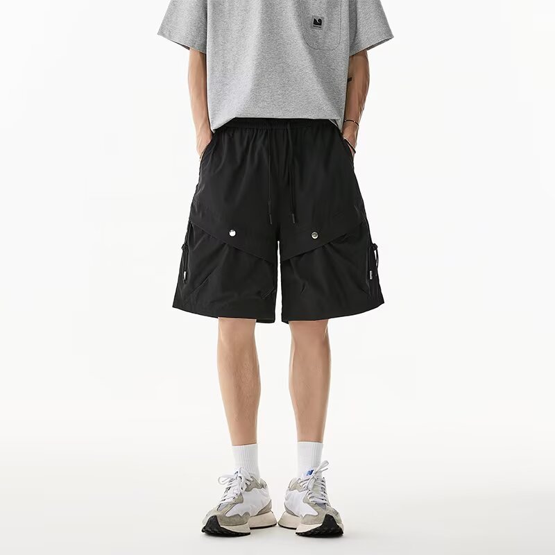 High-End Work Shorts for Men, New Summer Fashion, Versatile, Trendy and Handsome Basketball Pants, Casual Shorts for Outer Wear