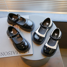 女童公主鞋2025新款春季单鞋软底黑白拼色宝宝玛丽珍鞋子儿童皮鞋