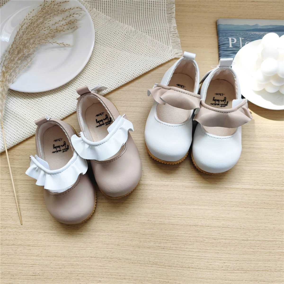 Children's shoes for leather shoes, footwear for early age for princess, soft sole