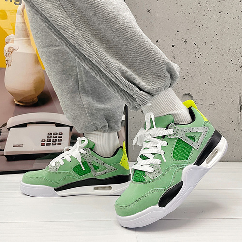 Hong Kong style retro ins college forest green niche air cushion jogging shoes ulzzang couple casual sports shoes for men and women
